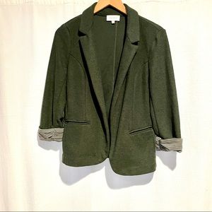 Skies Are Blue Knit 3/4 Sleeve Blazer Stitch Fix